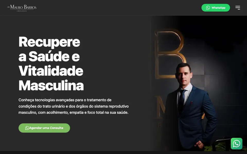 Site do Dr. Mauro Barros, urologista
